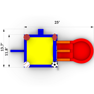 sports-bounce-house-slide-with-pool
