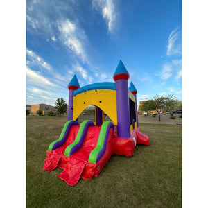 rainbow-bounce-house-slide-with-pool