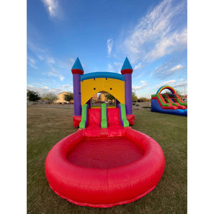 rainbow-bounce-house-slide-with-pool