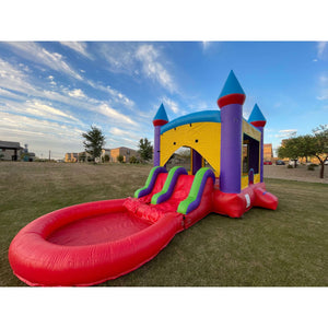 rainbow-bounce-house-slide-with-pool