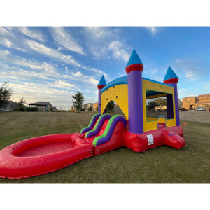 rainbow-bounce-house-slide-with-pool