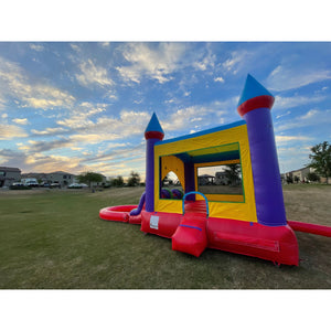 rainbow-bounce-house-slide-with-pool